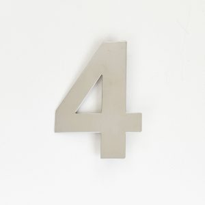 NUMERO ACERO 120 MM CUATRO